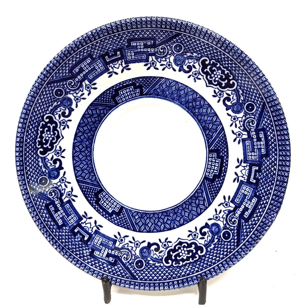 Authentic Churchill Blue Willow China Plate, Cup, Saucer 3-Piece Set England NEW - Picture 5 of 10